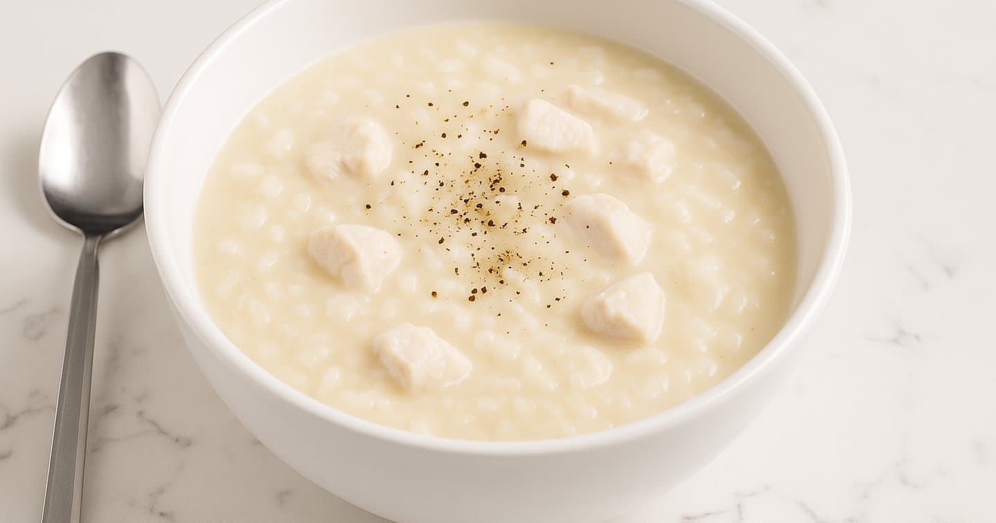 Avgolemono (Greek Chicken Rice Egg Lemon Soup)